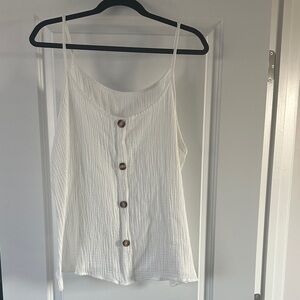 📌3 for $20📌 NWOT White Button-Down Women's camisole size XL